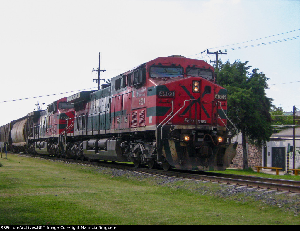 FXE AC4400 Locomotives leading a train